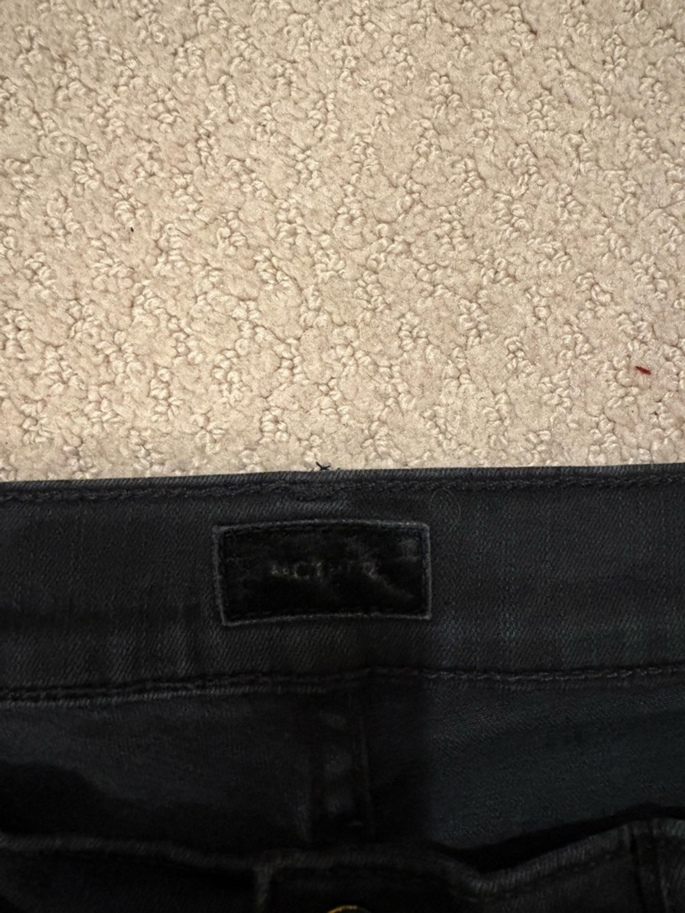 MOTHER The Hustler Ankle Fray Black High Rise Flare Jeans Size 28 - Picture 4 of 6